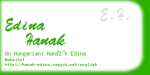 edina hanak business card